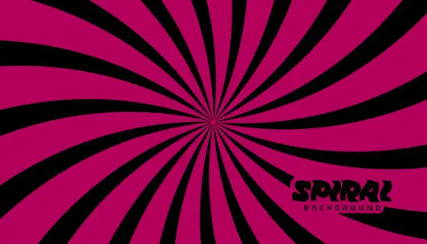 Vector illustration of Black And Pink Spiral Backgrounds Vector Desing