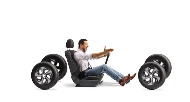 istock Angry male driver in a car seat shouting 2029666568