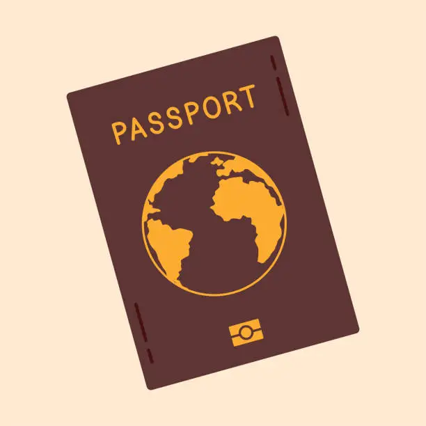 Vector illustration of International passport cover flat vector isolated illustration