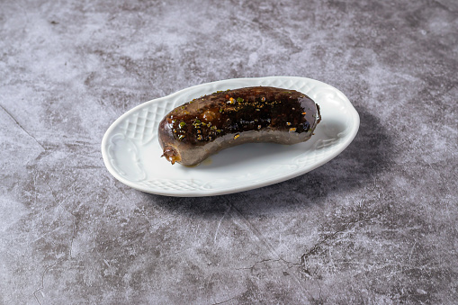 typical argentinian black pudding, grilled,