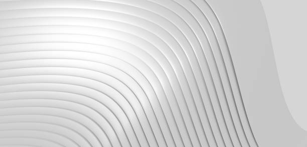 istock Abstract lines curves black and white 3D illustration 2029935208