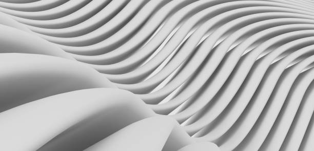 istock Abstract lines curves black and white 3D illustration 2029935209