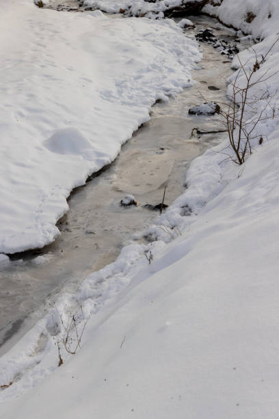 istock the ice on the river is reinforced with a plastic geogrid 2030029780
