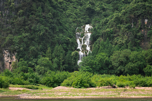 Waterfall in Yangshuo Guilin China