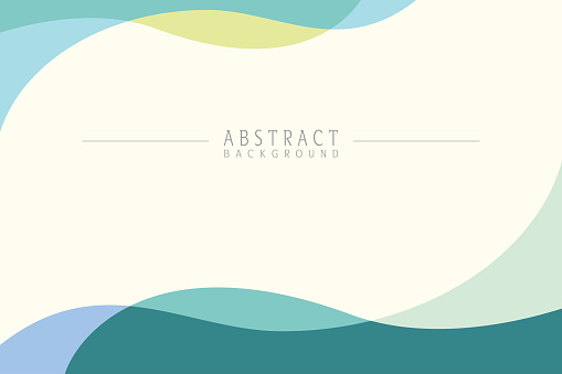 Abstract and modern overlapping curves and pastel colored background vector.