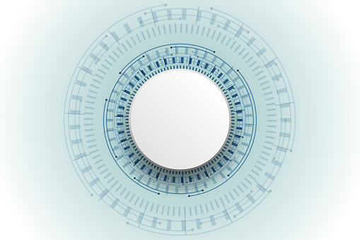 Circle digital tech design concept background stock illustration