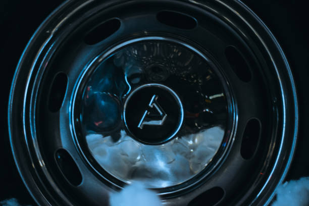 Modern Car Wheel Detail Close-up