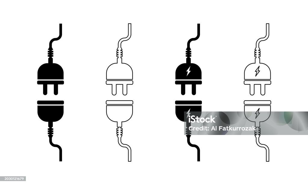 Cable Plug Vector Plug Vector Stock Illustration - Download Image Now - Battery, Cable ...