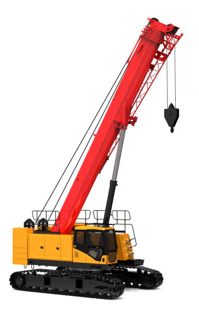 istock Crane on a toy truck isolated on white background 2030129113