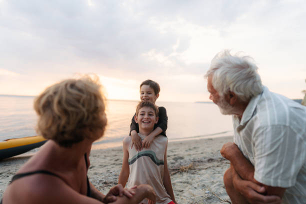 istock Day on the beach with our grandsons 2030150276