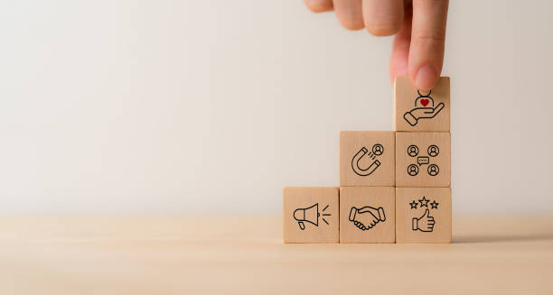 istock Build customer loyalty and retention concept. Developing strategies to create relationships with customers and build trust. By understanding customer needs and providing values. 2030189069