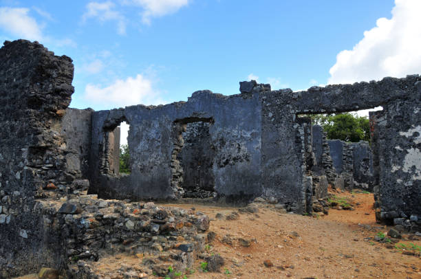 ruins of fort frederik henrik, vieux grand port, mauritius - c17 zdjęcia i obrazy z banku zdjęć