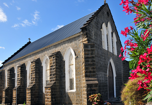 Mahébourg, Grand Port District, Mauritius, Mascarene Islands: Christ Church, an Anglican temple on Maurice Street. Completed in 1856 with financing from the British War Ministry to serve the emerging local Anglican community and the British garrison.