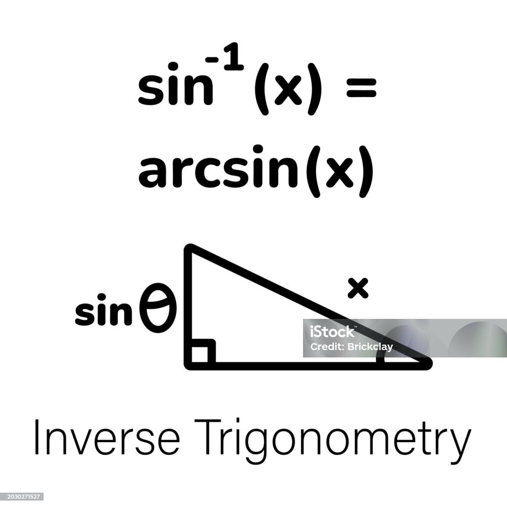 Inverse Sign Visualized Inverse Trigonometry Stock Illustration - Download Image Now - Diagram ...