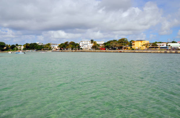 Mahébourg, Grand Port District, Mauritius, Mascarene Islands: skyline from the waterfront - the city was founded by the Dutch, and named by the French after governor  Bertrand-François Mahé de La Bourdonnais, is the largest on the southeast coast of the island. The city's activity declined from the moment France chose Port-Louis as the island's main port.