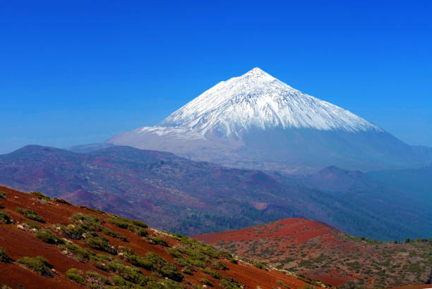 Mount Pico de Teide snow covered, Tenerife, Canary Islands, Spain