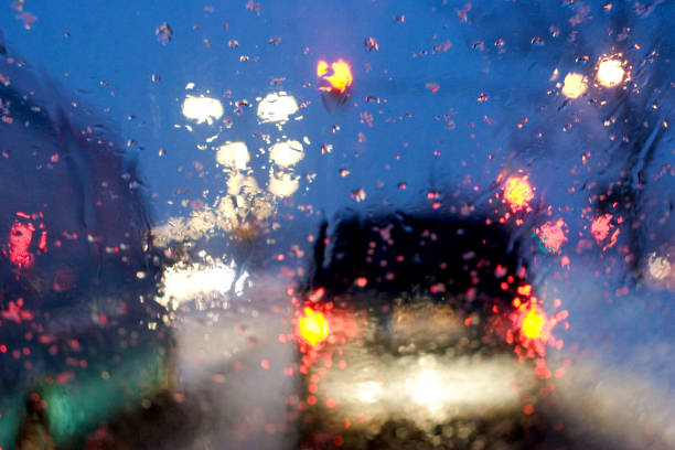 istock Poor visibility through the windshield in rain and snow, Munich, Bavaria, Germany, Europe 2030315325