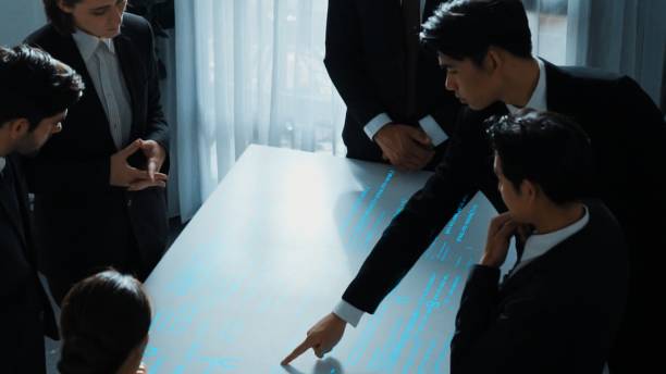 istock Top view of business team share idea about coding prompt. Directorate. 2030319220
