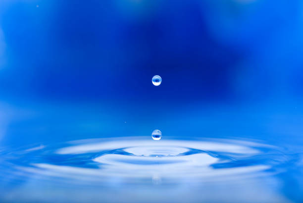 Droplets and splashes of water in macro photography