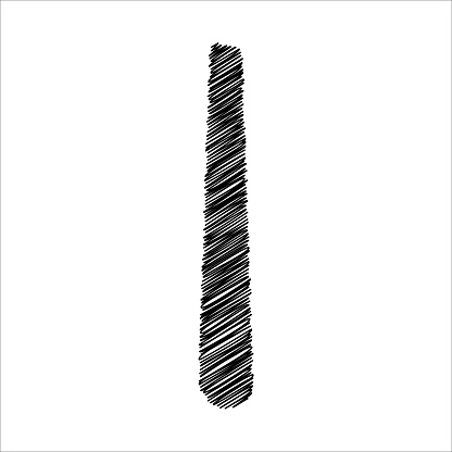 black Pencil sketch of the letter l