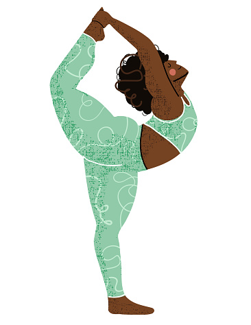 A Woman Doing Yoga On A Transparent Background