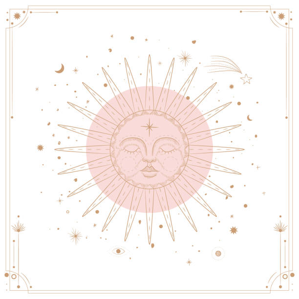 istock Vector illustration set of moon phases. Different stages of moonlight activity in vintage engraving style. Zodiac Signs 2030427136