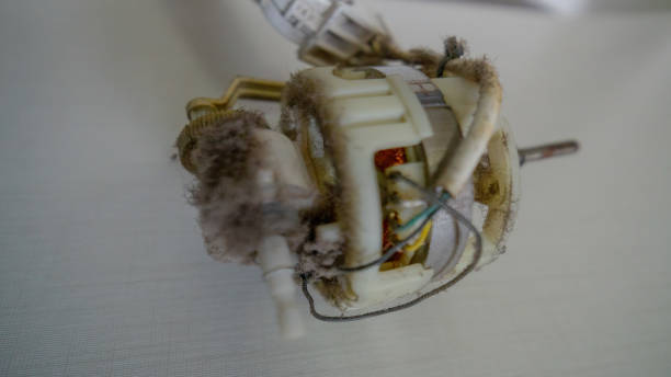 istock Small white fan with 4-blade propeller repair 2030427649