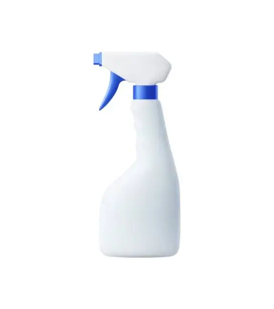 Vector illustration of Detergent and clean product plastic spray bottle