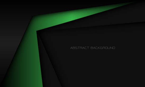 istock Abstract green arrow direction grey metallic black shadow geometric luxury design modern futuristic technology background vector 2030460922