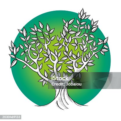 Tree Stylized Floral Ornament