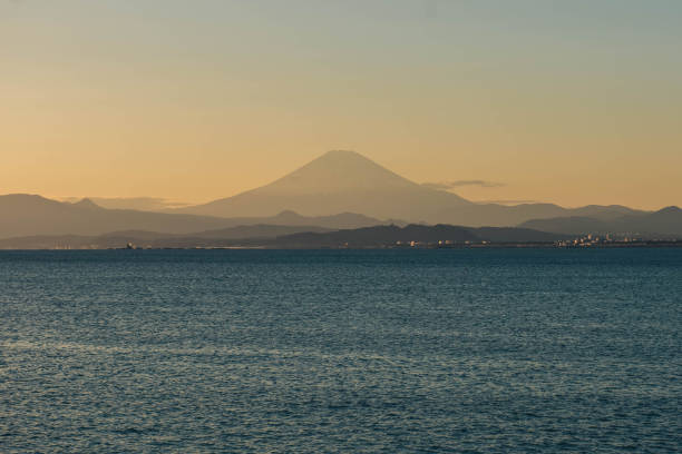 istock Mount Fujiyama over a sea at sunset. Japan. 2030573495