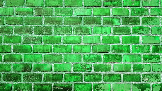 Metal mesh on a green background