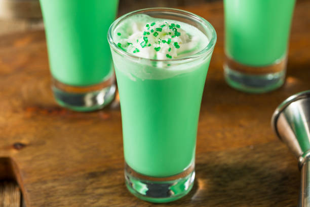 istock Boozy Green Grasshopper Shots Cocktails 2030613553
