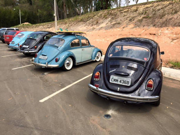 Vintage Volkswagen Beetle in São Paulo, SP, Brazil. August 15, 2018.