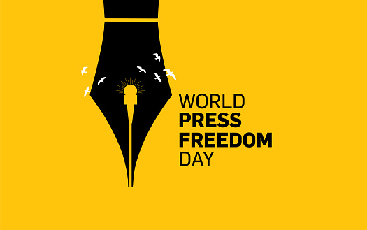 World press freedom day concept vector illustration. World Press Freedom Day or World Press Day to raise awareness of the importance of freedom of the press. End Impunity for Crimes against Journalism