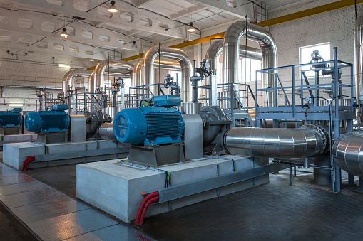 Pumps at the pumping station