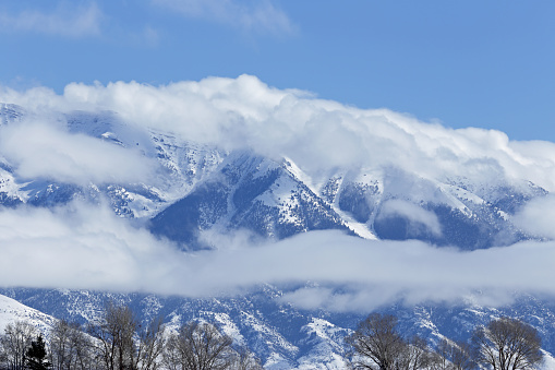 Snow covered mountain in the Lost River Range of Idaho.