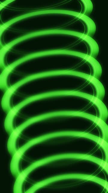 4K Abstract swirling circles tunnel animation animated hypnotic, glowing neon led light, optical Illusion. stock video