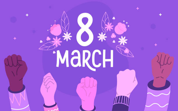 istock International women's day banner with rised up hands 8 march 2030707739