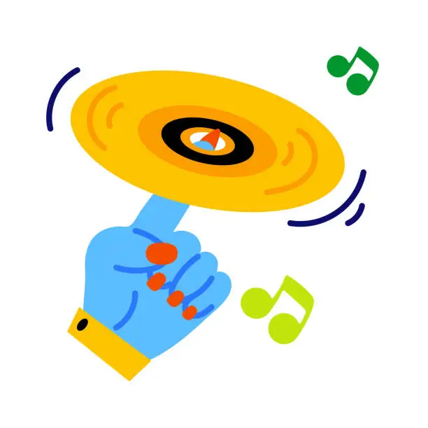 Vector illustration of Spinning Disc