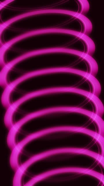 4K Abstract swirling circles tunnel animation animated hypnotic, glowing neon led light, optical Illusion. stock video