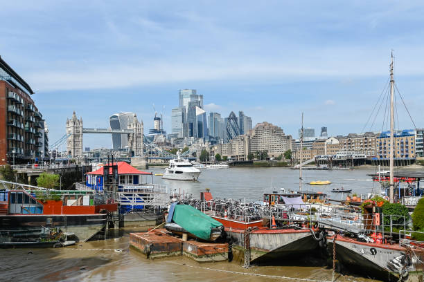 London, UK, 3 September 2023: Downings Roads Moorings Garden Barge Square , London