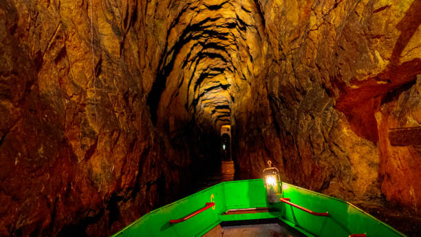 Underground river in a cave in Lower Silesia