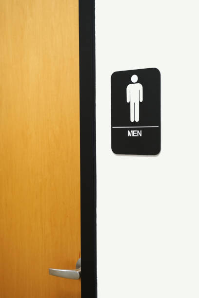 istock restroom sign outside restroom on the wall 2030832409