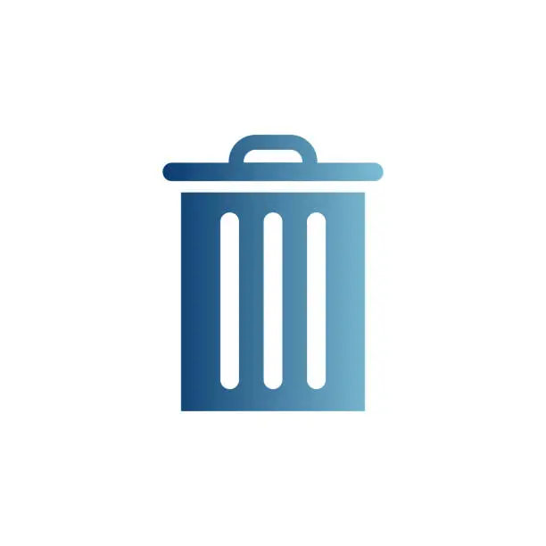 Vector illustration of Garbage Collecting Gradient Solid Icon