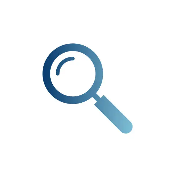 Vector illustration of Database Searching Gradient Solid Icon