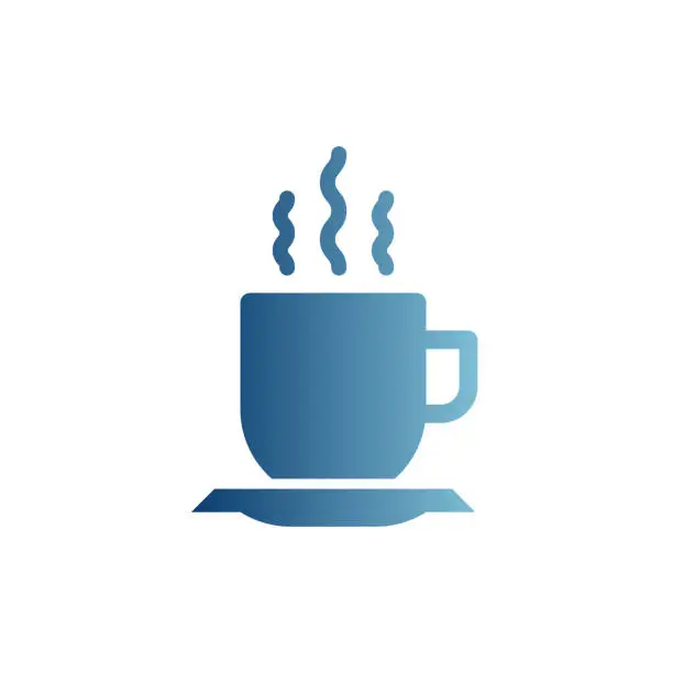 Vector illustration of Espresso Gradient Solid Icon