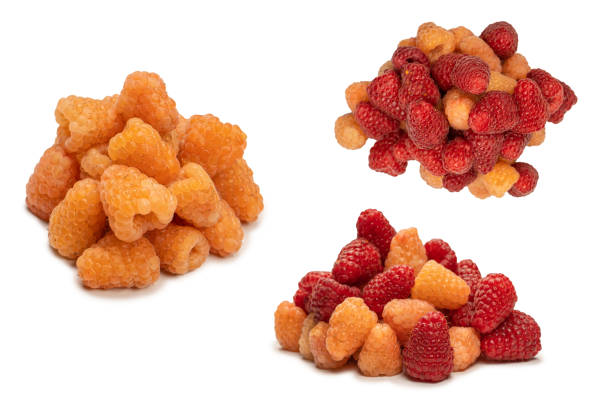 istock Tasty raspberries isolated on  white background. 2030858027