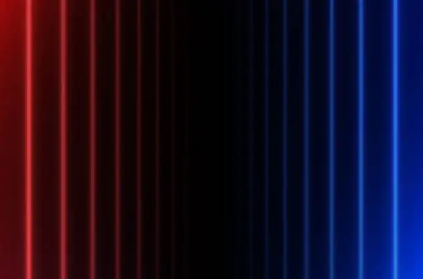 Vector illustration of Abstract Blue Red Glow Laser Background