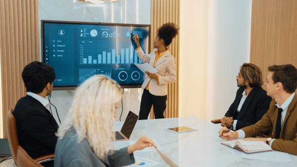 istock Presentation in office or ornament meeting room with analyst team 2030964751